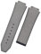 MENGKE 25 mm x 19 mm hochwertiges Uhrenarmband, Gummi-Lederarmband, Ersatz, kompatibel mit Hublot-Armband, 22 mm Faltschließe, Zubehör(Light Grey,Silver Buckle)