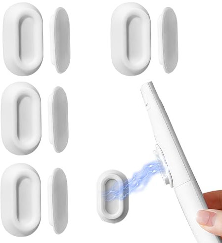 PZJFH Magnetic Remote Control Holder 5 Pack Wall Mounted Improved Magnetic Remote Control Organizers for TV, Fan, Air Conditioner Remotes Holder with Self-Adhesive Back (White)