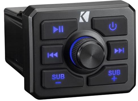 Kicker 51KBTR Powersport Bluetooth Receiver w/USB, Aux-in, with Left, Right, and Sub RCA Outputs