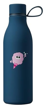 Tinc Flossie Metal Soft Touch Hot & Cold Water Bottle, Screw Top Lid, Navy - 500ml capacity
