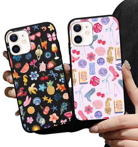 Stradvnaly 2 Pezzi Cover per Apple iPhone 13 Pro Max 6,7, Ultra Sottile Morbido Silicone Custodia Aesthetic Motive Design Antiurto Bumper Protettivo Cover per iPhone 13 Pro Max