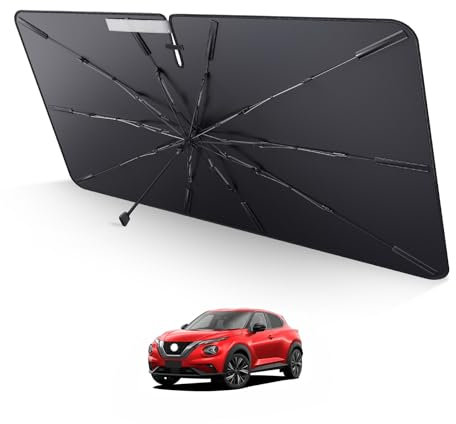 LUWU Parasol Coche Compatible con Nissan Juke F16 2020-2024 2025 Parasol para Parabrisas Delantero Plegable Protección UV Juke 2025 Accesorios