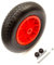 Replacement 4.80/4.00-8 Wheel Pneumatic Tyre With Axle Set 15 Inch Red 2 Ply Schrader Straight Valve Wheelbarrow Barrow Cart Max Weight 180 kg