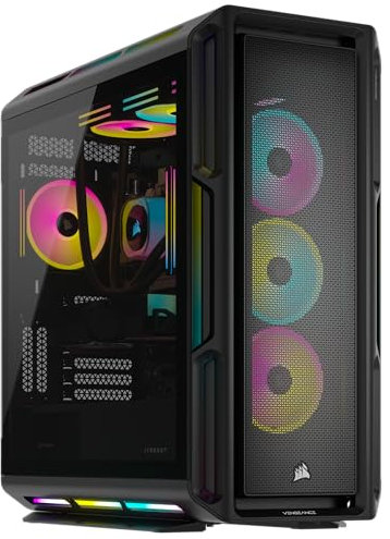 Corsair Vengeance i8300 Gaming PC - Computer da gioco con raffreddamento a liquido Intel® Core™ Ultra 9 285K, GPU NVIDIA® GeForce RTX™ 5090, 64 GB Dominator Titanium RGB DDR5, SSD M.2 2+4 TB - Nero