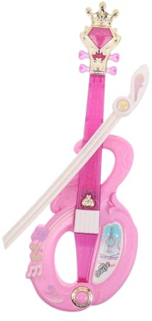 Toyvian Violino Giocattolo Realistico per Bambini Rosa in Plastica, Leggero e Strumento Educativo per Feste di Compleanno e Interazione Familiare