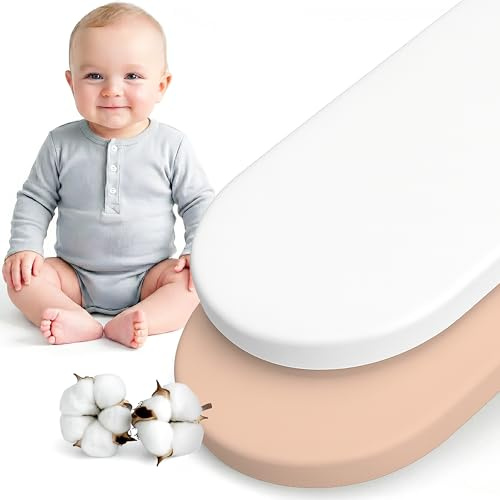 Dreamzie - 2er Set Spannbettlaken Kinderwagen 40x80 cm - Baumwolle | Rosa/Weiß · Stubenwagen & Wiege · Soft · Atmungsaktiv · Oeko-Tex Zertifiziert