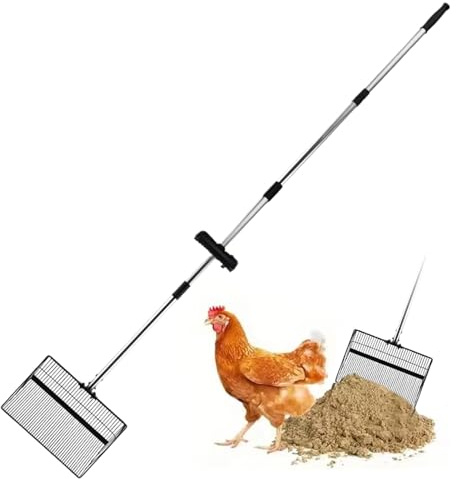 Hühnerkot Schaufel Für Geflügel Robuster Verstellbarer Ergonomischer Rechen