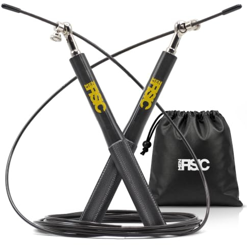 DISTOCK® Corda per Saltare Professionale Palestra 3,5m - Corda Crossfit Double Under - Nero o Argento