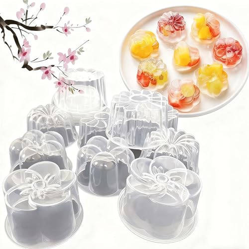 Khuon Rau Cau Vietnamese Jelly Molds with Lids, 10 Pack
