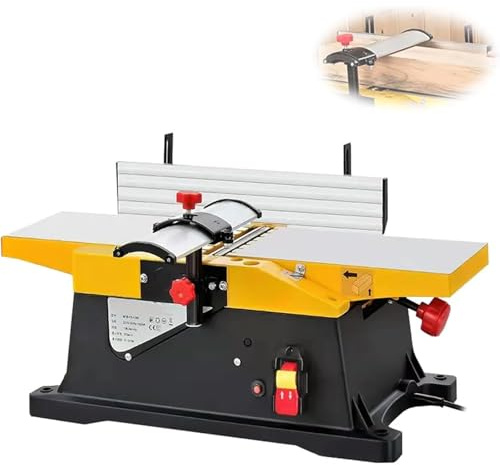 Portable Electric Woodworking Planer Thicknesser - 12000 RPM High Speed, 0-3mm Depth & 150mm Width, Adjustable 90-135° Angle for Precise Joining and Smoothing