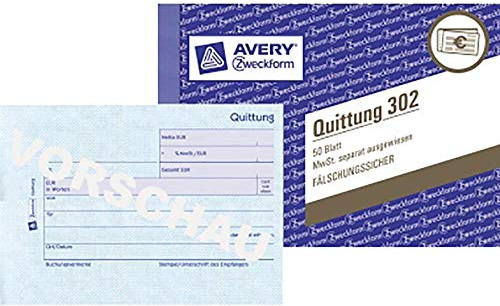 Avery 302 Administrationsbuch (blau, weiß, Papier, 148 mm, 105 mm)
