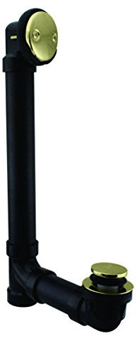 Westbrass Tip-Toe Sch. 40 Bonde de baignoire ABS avec coude à deux trous Laiton poli D4931-01