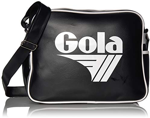Gola Redford CUB901 Unisex - Erwachsene Henkeltaschen, Schwarz (Black/White), 36x27x12 cm (B x H x T)