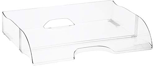 Rotho Timeless Briefablage quer, Kunststoff (PS) BPA-frei, transparent, A4 (32,7 x 23,4 x 6,4 cm)