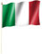 Stockflagge/Stockfahne ITALIEN Flagge/Fahne ca. 30 x 45 cm mit ca. 60cm Stab/Stock