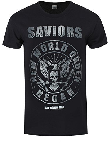 The Walking Dead T-Shirt Negan New World Order Homme Noir