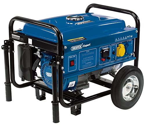 Draper 87088 Petrol Generator with Wheels (2.5Kva/2.5Kw) - Multicoloured