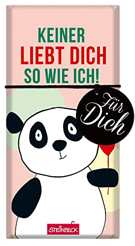 STEINBECK Liebe Schokolade 100g Tafel Keiner liebt Dich so wie ich Geschenk Valentinstag verliebt Herzen Adventskalender Befüllung