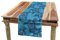 ABAKUHAUS Schildkröte Tischläufer, Wassertiere Blumen, Esszimmer Küche Rechteckiger Dekorativer Tischläufer, 40 x 180 cm, Blau Türkis