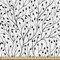 ABAKUHAUS Schwarz und weiß Gewebe als Meterware, Hochzeits-Flora, Schön Gewebten Stoff für Polster und Wohnaccessoires, 1M (148x100cm), Weiß und Schwarz