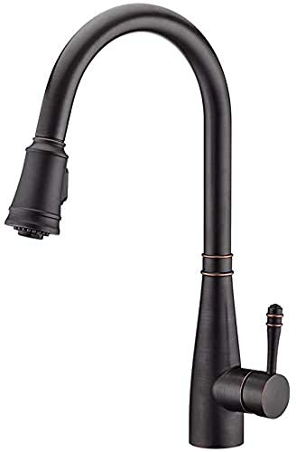 Ibergrif M22134T - Rubinetto da Cucina con Doccetta Estraibile, Miscelatore Monocomando per Lavello, Inossidabile