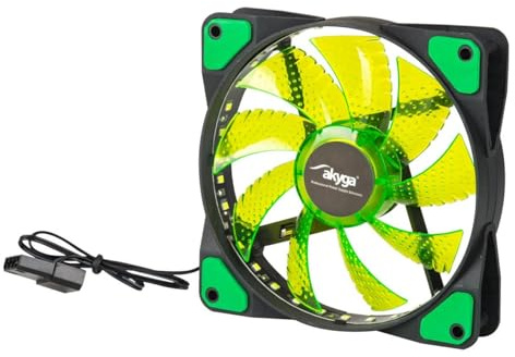 Akyga System fan AW-12E-BG 120mm 33 LED green Molex