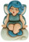 THUN - Soprammobile Fata dell'Acqua - Idee per Bomboniere Battesimo e Comunione - Formato Piccolo - Ceramica - 5,8 x 6,5 x 6,5 h cm