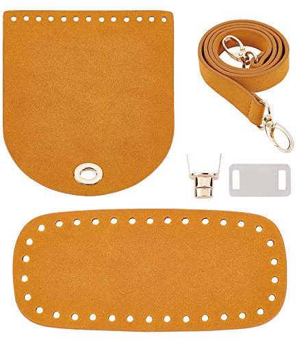 CHGCRAFT DIY Stricken Häkeln PU Ledertasche Nagel Boden Shaper Matte Einsatz Kissen Basis Mit Löchern Karabinerhaken Verschlüsse Fit Für Handtasche