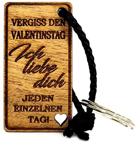 Lieblingsmensch Schlüsselanhänger aus Holz Modell: Vergiss den Valentinstag