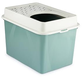 Arenero para Gatos Rotho My Pet Berty 57 x 40 x 33 cm Blanco/Verde