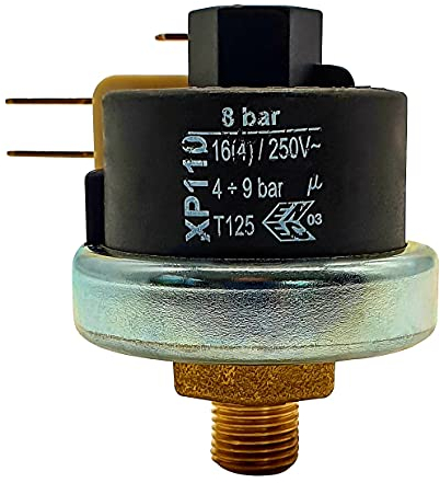 Mater XP110 Druckschalter | 4-9 bar einstellbar | Voreinstellung 8 bar