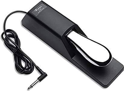 Rosen TP-001 Universal Sustain Pedal für Keyboard Pedal Fußschalter mit Piano Style Aktion für MIDI Keyboards, Digitalpianos