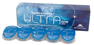 Bausch + Lomb ULTRA ONE DAY, sphärische Tageslinsen, Premium Kontaktlinsen weich, 30 Stück, / BC 8.6 mm / DIA 14.2 / +5,00 Dioptrien