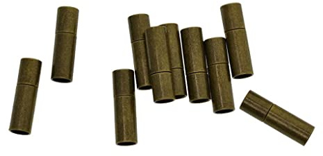 Sharplace 10 Bajonett Druckverschluss Sets, Lederbandenden, Verbinder, Schmuckherstellung, 6mm