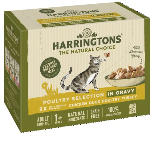 Harrington's Poultry in Gravy Wet Adult Cat Food Multipack 12 x 85g