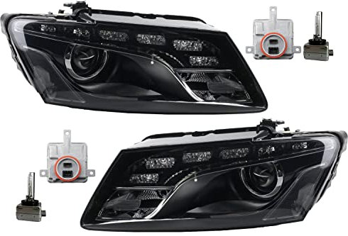 Johns, Scheinwerfer passend für Audi Q5 8R Set + Leuchtm. LI RE 11/09-05/12 + Steuerg.