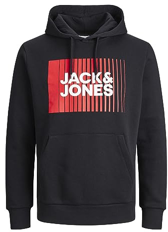 Jack & Jones Herren Jack & Jones Male Kapuzenpullover Logo Kapuzenpullover Jjestar Jj Sweat Hood Noos (1er Pack)