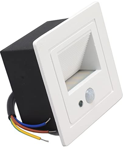 Haofy LED Einbauleuchte mit Bewegungsmelder, IP65, 3W, 50lm, warmweiß, Eckwandleuchte für Treppenhaus, Flur und Außenbereich