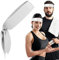 WLLHYF 1 x Haarband, Sport-Stirnband, Unisex, verstellbar, elastisch, Bandana, Haarband, Schweißbänder für Damen und Herren, Basketball, Fußball, Outdoor-Aktivitäten (weiß)