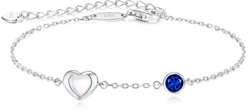 LOUISA SECRET Armband Damen Infinity Armband Silber 925 Damen Zirkonia Herz Armband Verstellbares Armband Valentinstag Geburtstag Jahrestag schmuck Geschenk für Frauen & Freundin zum & mama