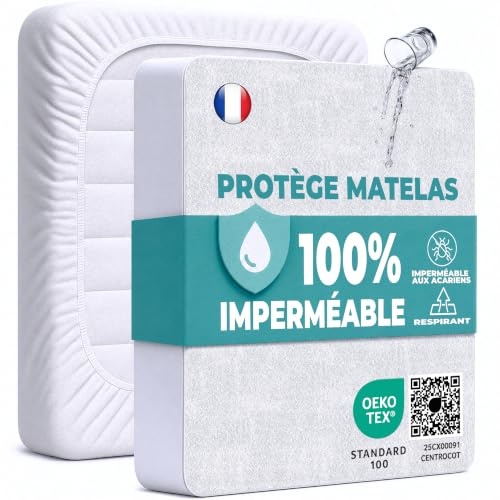 Matratzenschoner 90 x 190 2 STK. wasserdichte Matratzenauflage Spannbettlaken Nässeschutz aus Baumwolle/Mikrofaser Inkontinenzunterlage Matratzenbezüg Atmungsaktiv für Bett und Matratze Waschbar