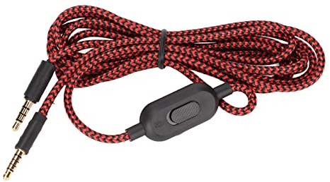 Audio-Aux-Kabel Kompatibel mit G433 G233 G Pro G Pro X PC-Telefon, Kopfhörerkabel mit Integriertem Mikrofon, Ersatz-Headset-Kabel mit Lautstärkeregler,
