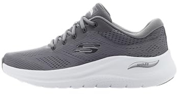 Skechers Herren-Sneaker, Graues Mesh-Synthetikmaterial, 41.5 EU