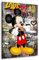Kunstgestalten24 | Micky Love and Hate Pop Art Comic Leinwand-Bild | Leinwandbild mit Echtholz-Keilrahmen | Wandbild Gemälde Kunst Art | Hochwertiger Kunstdruck | 60x80 mit 2cm Rahmentiefe