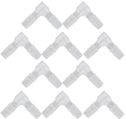 Schlauchverbinder 6Mm,Schlauchverbinder,Schlauchverbinder 8Mm,10Pcs Ellenbogen Schlauch Barb nststoff Fitting 90 Grad Gleich Stacheldraht Joint Adapter L Form Für rium 8Mm Rohr Arm