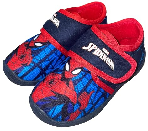 Leomil Spiderman Hausschuhe Kinder Hausschuhe Jungen 28, Ideal für Kindergarten oder Zuhause, Blau