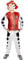 Ciao Marshall costume déguisement garçon original Paw Patrol La Pat' Patrouille (Taille 5-7 ans) avec chapeau et mini-lampe de poche