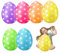 Wedhapy Aufblasbare Ostereier Easter in Schlauchboote Eier Ostern Dekorationen 6pcs PVC Gepunktete Ostern Schlauchboote 16 -Zoll -Ostereier mit festen Ring -Osterdekorationen für Partygarten