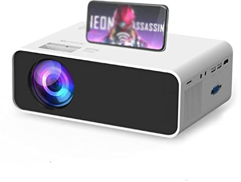 YADECL E460 LED Projector Mini Projector for Smartphone, or USB for iPhones Android Phone, Video Beamer (Color : Argento)