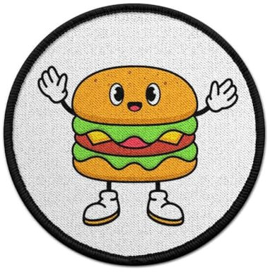 Copytec Kinder Patch Hamburgermann Fast Food Lieblingsessen Futter Dicke Kinder#44206